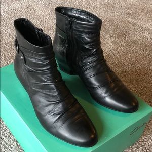 Clarks Black Booties